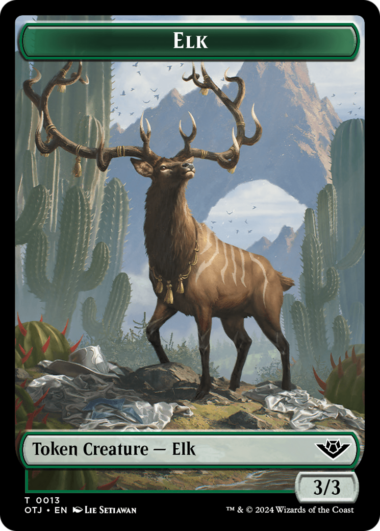Elk // Plot Double-Sided Token [Outlaws of Thunder Junction Tokens] | Total Play
