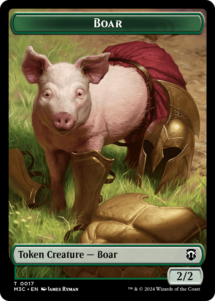 Forest Dryad // Boar Double-Sided Token [Modern Horizons 3 Commander Tokens] | Total Play