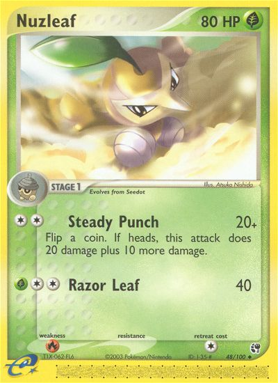 Nuzleaf (48/100) [EX: Sandstorm] | Total Play