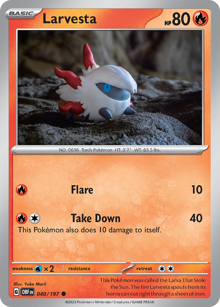 Larvesta (040/197) [Scarlet & Violet: Obsidian Flames] | Total Play