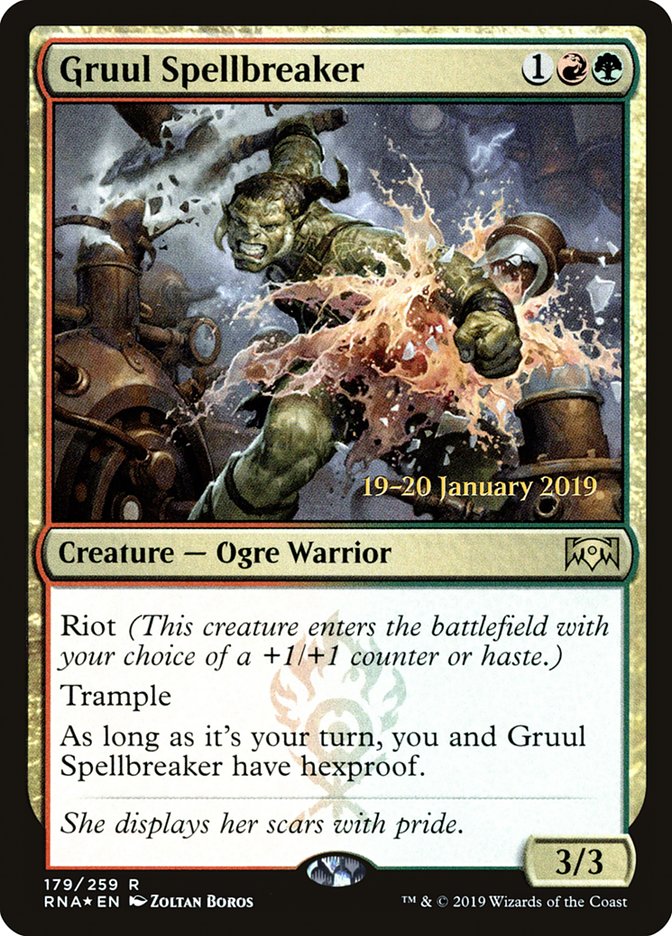 Gruul Spellbreaker [Ravnica Allegiance Prerelease Promos] | Total Play