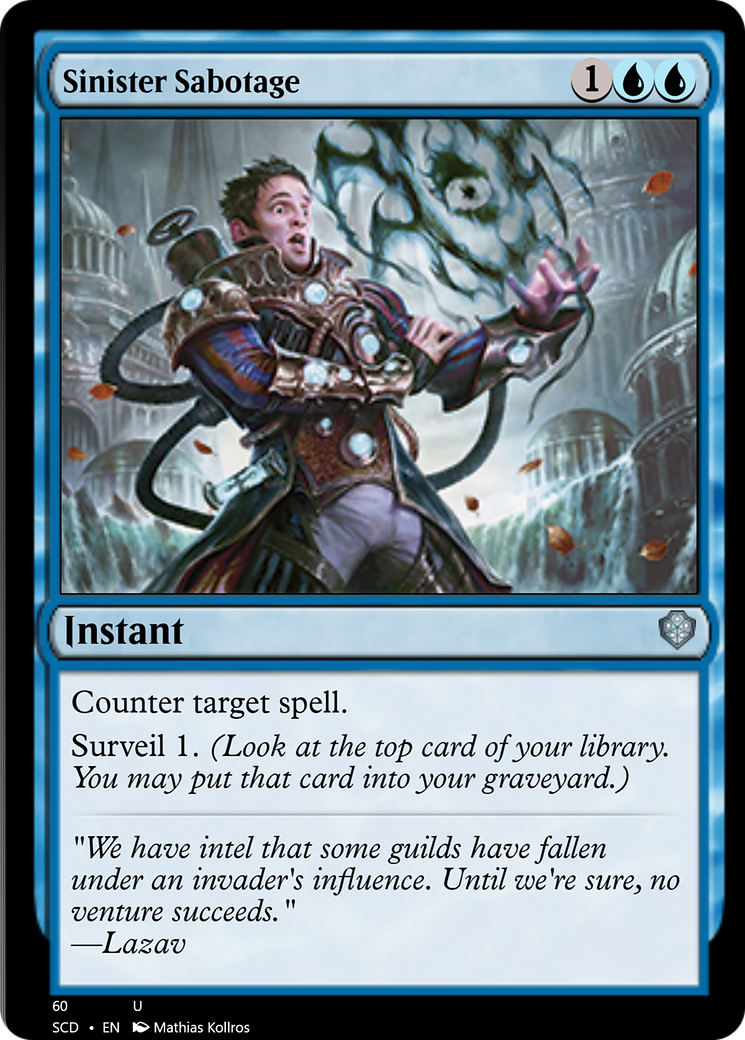 Sinister Sabotage [Starter Commander Decks] | Total Play
