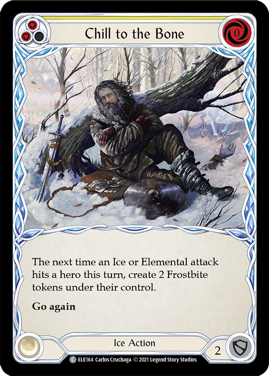 Chill to the Bone (Yellow) [ELE164] (Tales of Aria)  1st Edition Rainbow Foil | Total Play