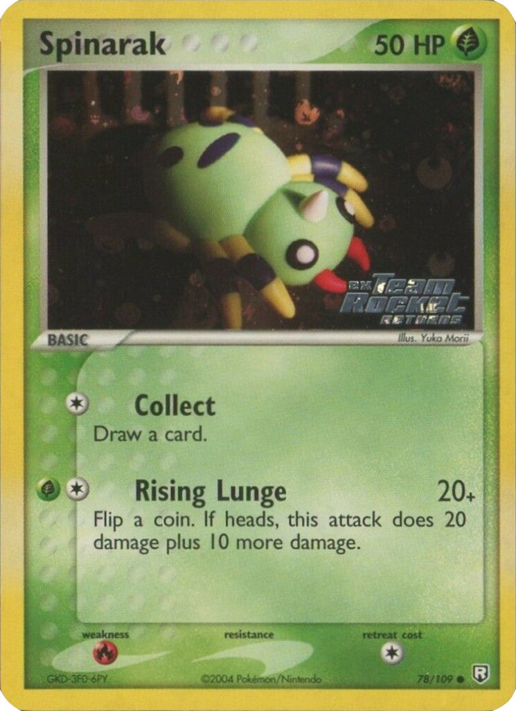Spinarak (78/109) (Stamped) [EX: Team Rocket Returns] | Total Play