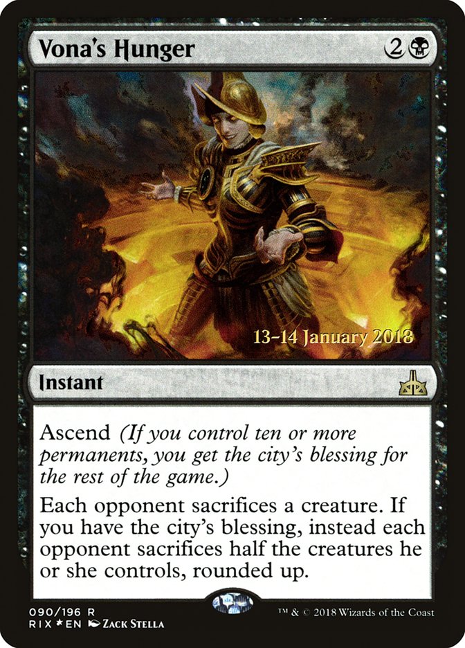 Vona's Hunger [Rivals of Ixalan Prerelease Promos] | Total Play