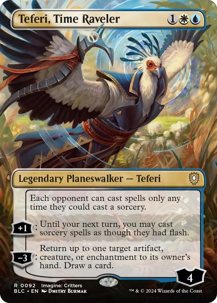 Teferi, Time Raveler (Borderless) [Bloomburrow Commander] | Total Play