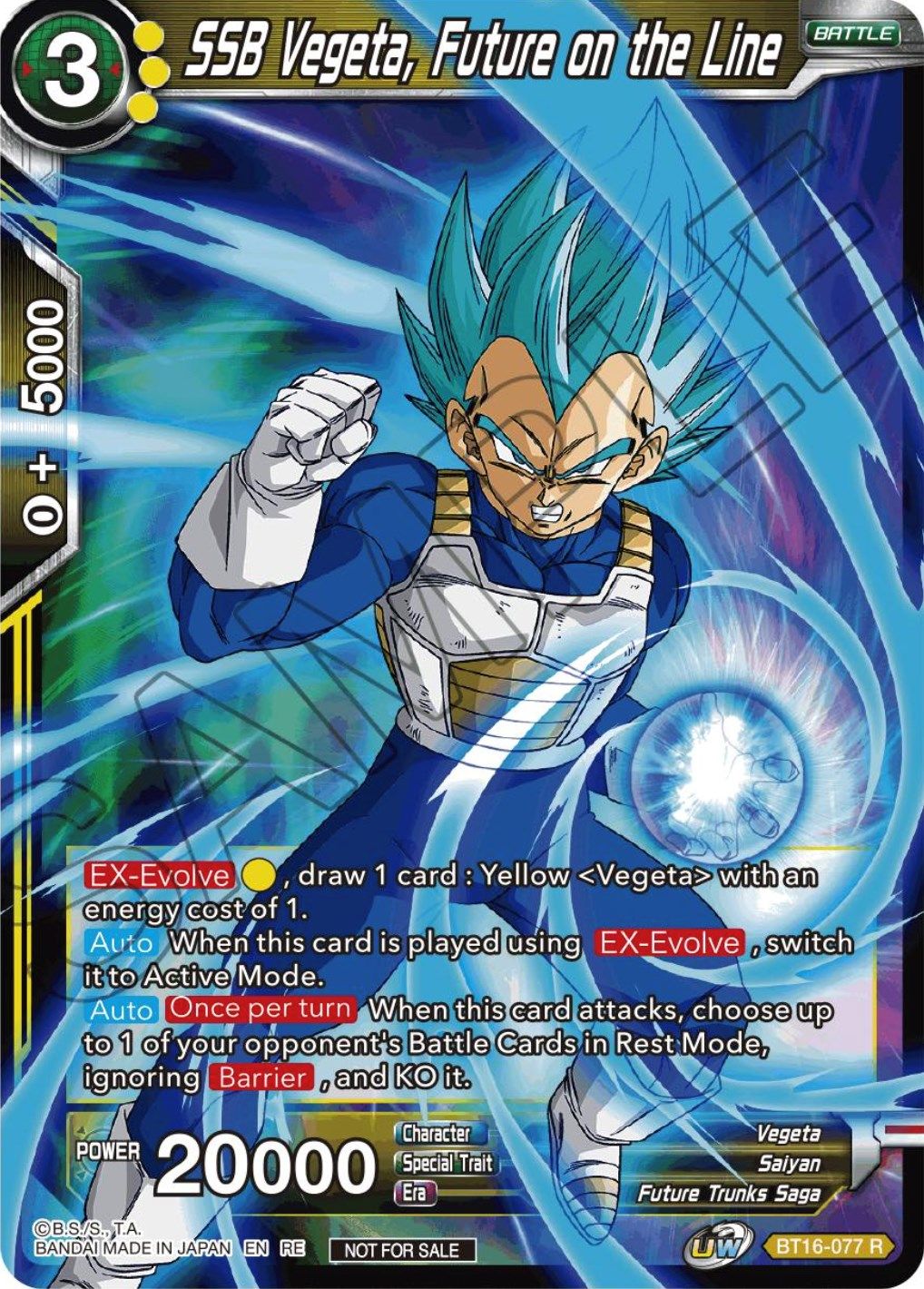 SSB Vegeta, Future on the Line (Championship Selection Pack 2023 Vol.1) (BT16-077) [Tournament Promotion Cards] | Total Play