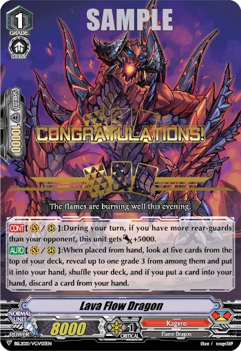 Lava Flow Dragon (Hot Stamped) (BSL2021/VGV03EN) [Bushiroad Event Cards] | Total Play