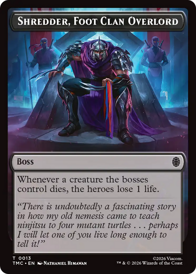 Shredder, Foot Clan Overlord [Teenage Mutant Ninja Turtles Commander Tokens] | Total Play