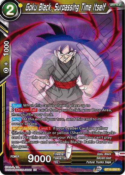 Goku Black, Surpassing Time itself (BT16-088) [Realm of the Gods] | Total Play