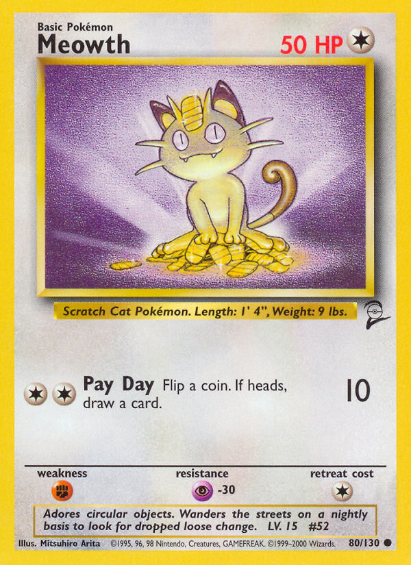 Meowth (80/130) [Base Set 2] | Total Play