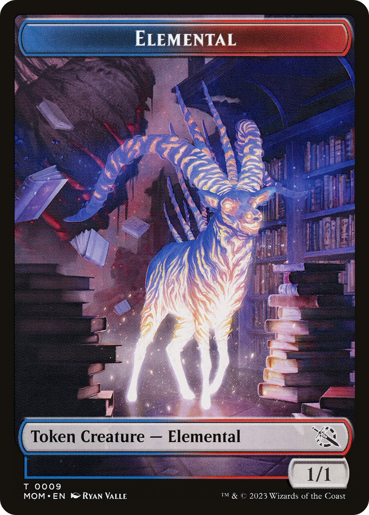 Elemental (09) // Spirit (13) Double-Sided Token [March of the Machine Tokens] | Total Play