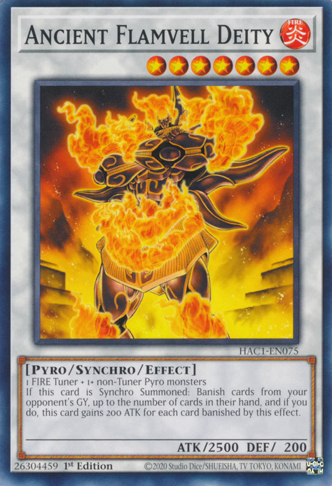 Ancient Flamvell Deity [HAC1-EN075] Parallel Rare | Total Play