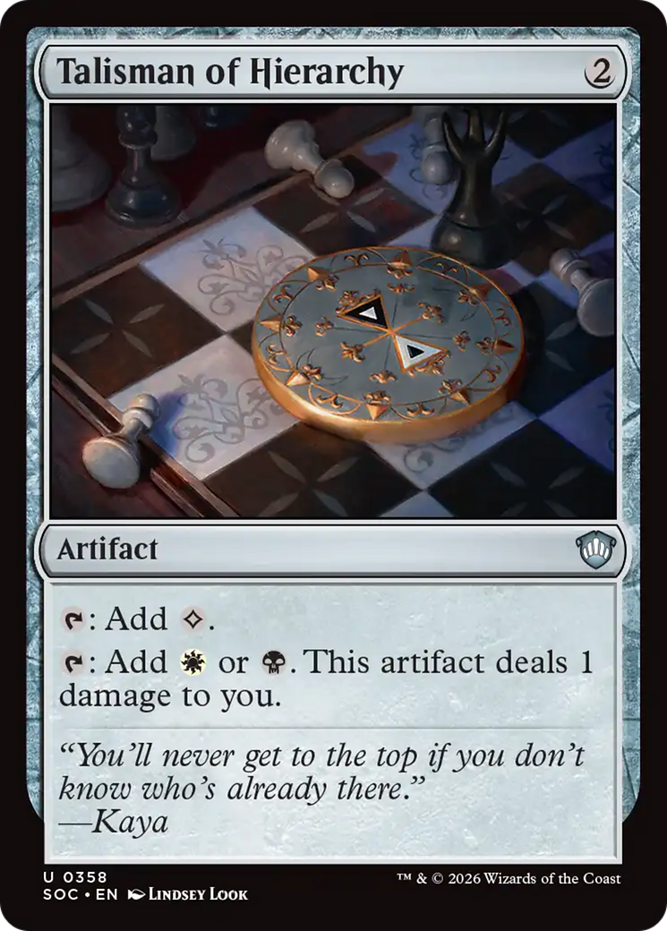 Talisman of Hierarchy [Secrets of Strixhaven Commander] | Total Play