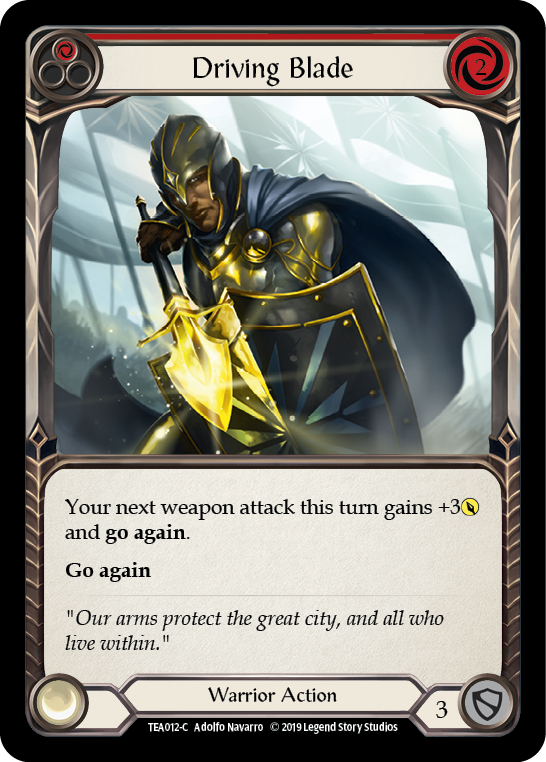Driving Blade (Red) [TEA012-C] (Dorinthea Hero Deck)  1st Edition Normal | Total Play