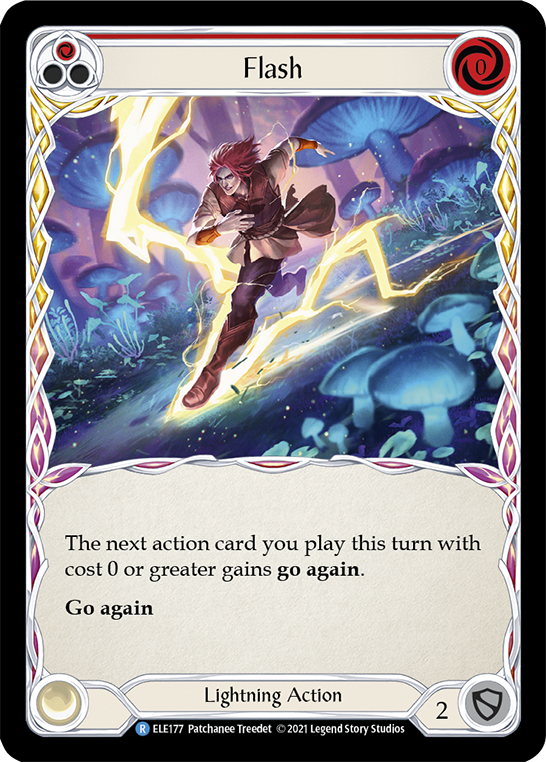 Flash (Red) [ELE177] (Tales of Aria)  1st Edition Rainbow Foil | Total Play
