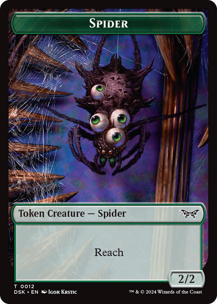 Toy // Spider Double-Sided Token [Duskmourn: House of Horror Tokens] | Total Play