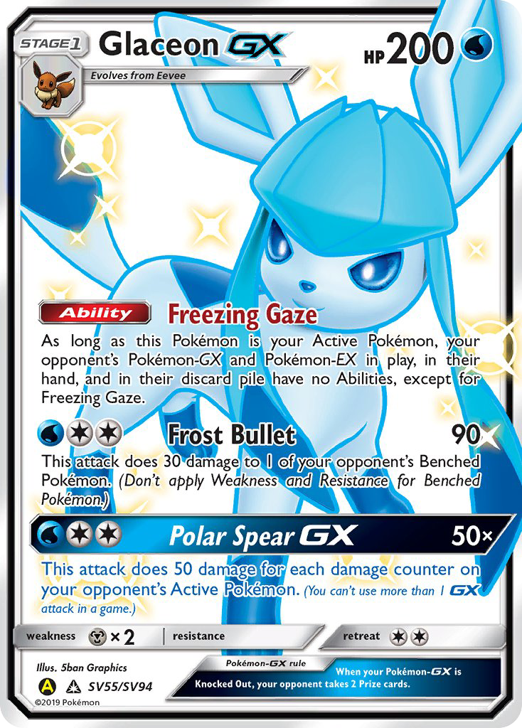 Glaceon GX (SV55/SV94) [Sun & Moon: Hidden Fates - Shiny Vault] | Total Play