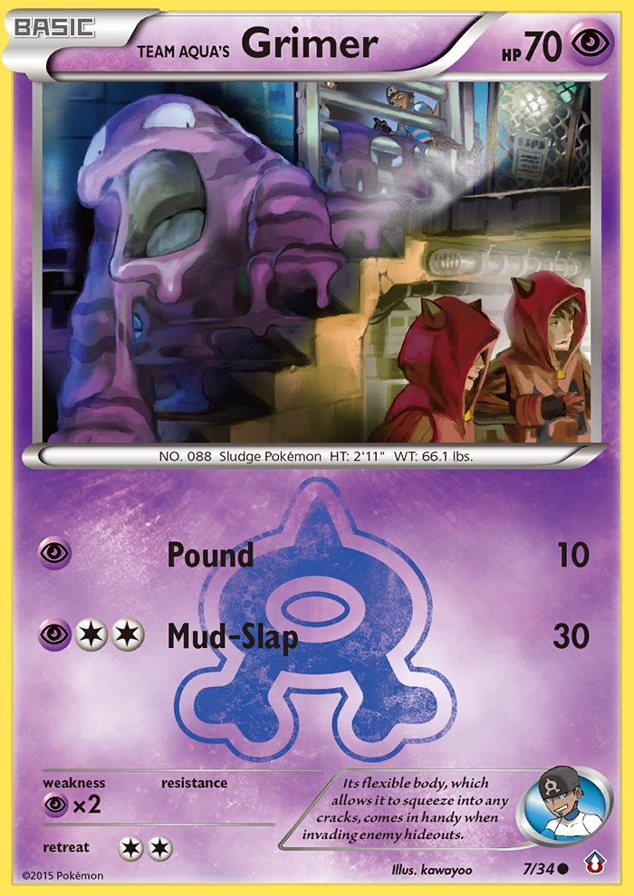 Team Aqua's Grimer (7/34) [XY: Double Crisis] | Total Play