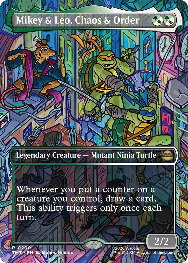 Mikey & Leo, Chaos & Order (Borderless) [Teenage Mutant Ninja Turtles] | Total Play