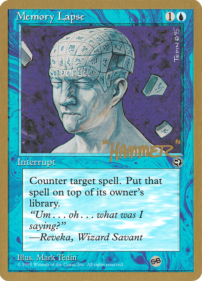 Memory Lapse (Runes) (Shawn "Hammer" Regnier) (SB) [Pro Tour Collector Set] | Total Play