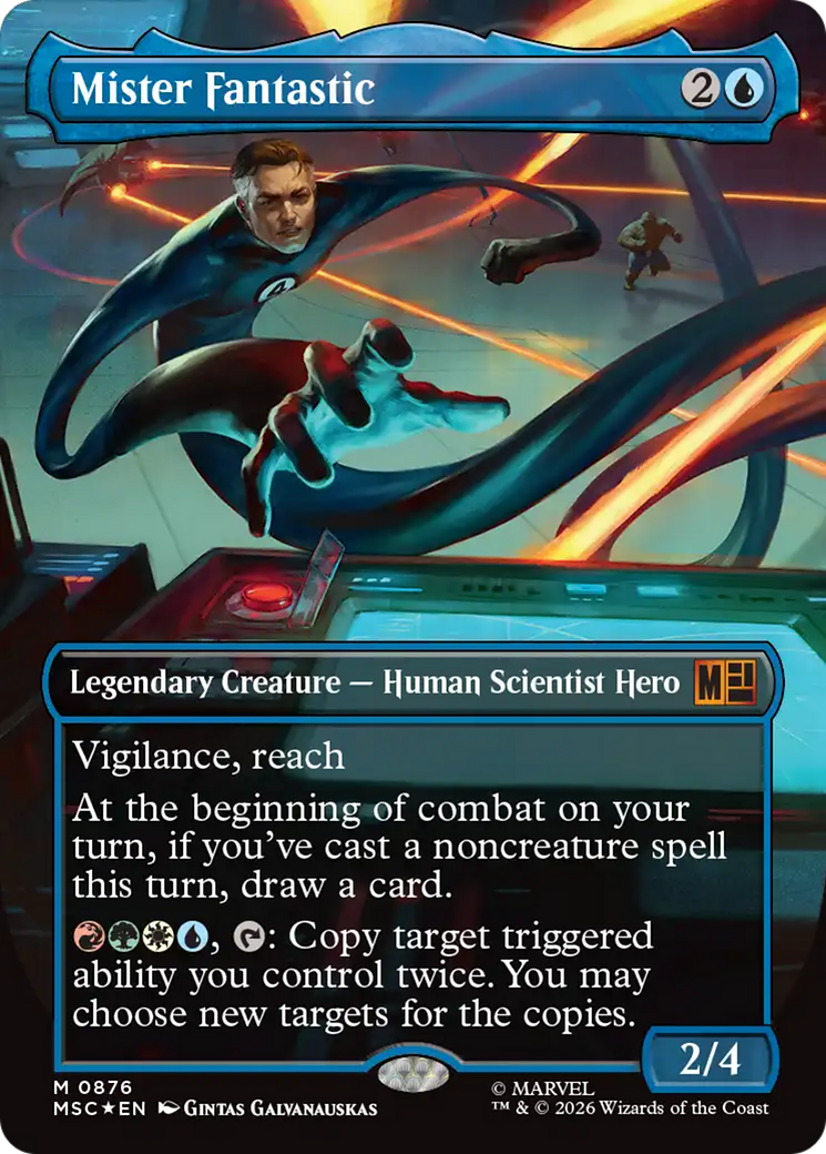 Mister Fantastic (Borderless) (Surge Foil) [Marvel Super Heroes Commander] | Total Play