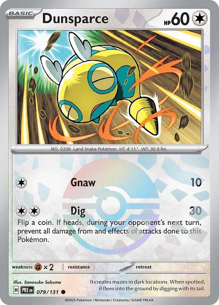 Dunsparce (079/131) (Poke Ball Pattern) [Scarlet & Violet: Prismatic Evolutions] | Total Play