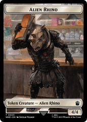 Alien Rhino // Cyberman Double-Sided Token [Doctor Who Tokens] | Total Play