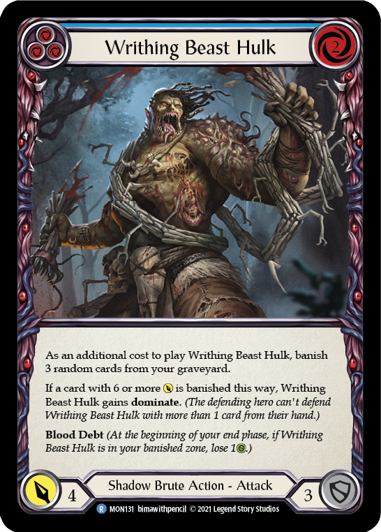Writhing Beast Hulk (Blue) [MON131-RF] (Monarch)  1st Edition Rainbow Foil | Total Play