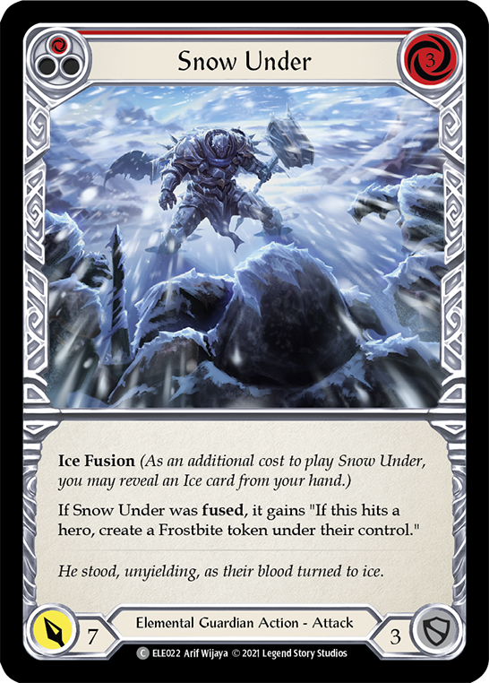 Snow Under (Red) [ELE022] (Tales of Aria)  1st Edition Rainbow Foil | Total Play