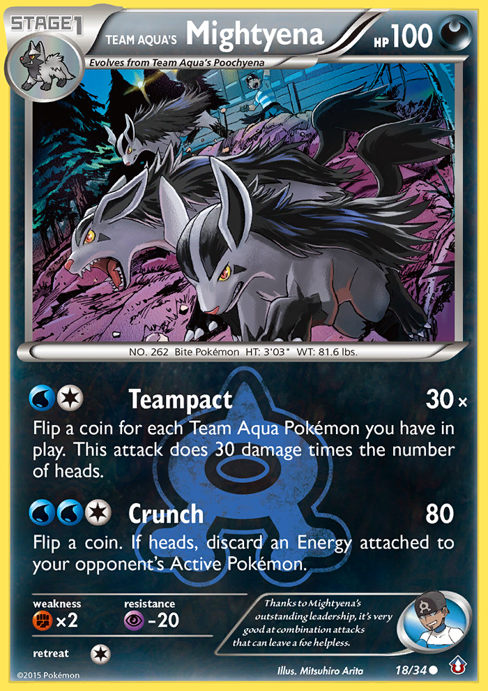 Team Aqua's Mightyena (18/34) [XY: Double Crisis] | Total Play