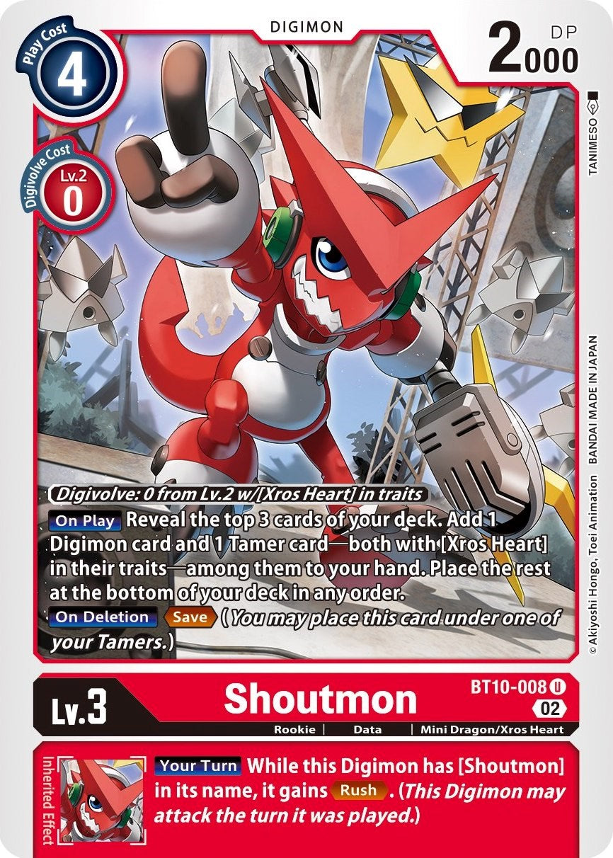 Shoutmon [BT10-008] [Xros Encounter] | Total Play