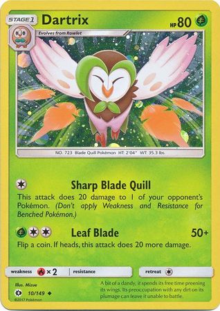 Dartrix (10/149) (Cosmos Holo) [Sun & Moon: Base Set] | Total Play