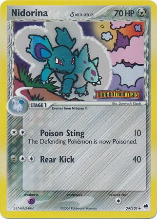 Nidorina (34/101) (Delta Species) (Stamped) [EX: Dragon Frontiers] | Total Play