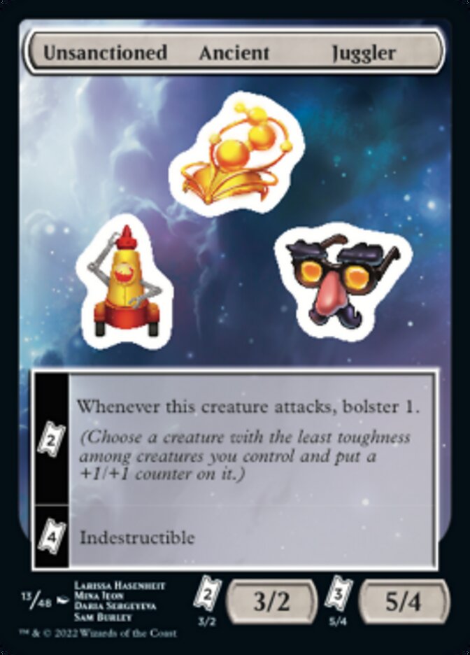 Unsanctioned Ancient Juggler [Unfinity Stickers] | Total Play