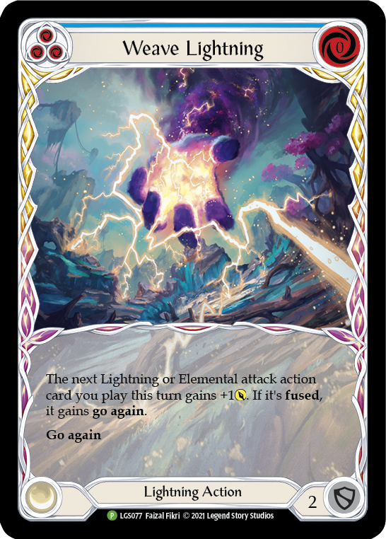 Weave Lightning (Blue) [LGS077] (Promo)  Rainbow Foil | Total Play