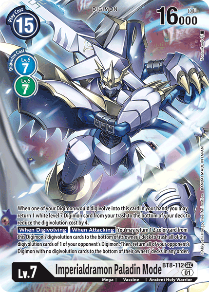 Imperialdramon: Paladin Mode [BT8-112] (Alternate Art) [New Awakening] | Total Play