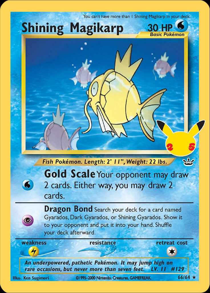 Shining Magikarp (66/64) [Celebrations: 25th Anniversary - Classic Collection] | Total Play