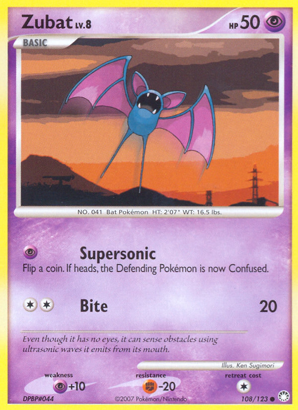 Zubat (108/123) [Diamond & Pearl: Mysterious Treasures] | Total Play