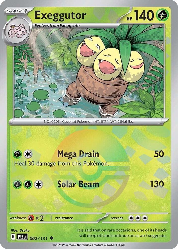 Exeggutor (002/131) (Poke Ball Pattern) [Scarlet & Violet: Prismatic Evolutions] | Total Play