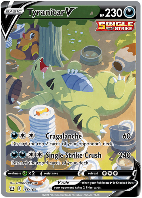 Tyranitar V (155/163) [Sword & Shield: Battle Styles] | Total Play