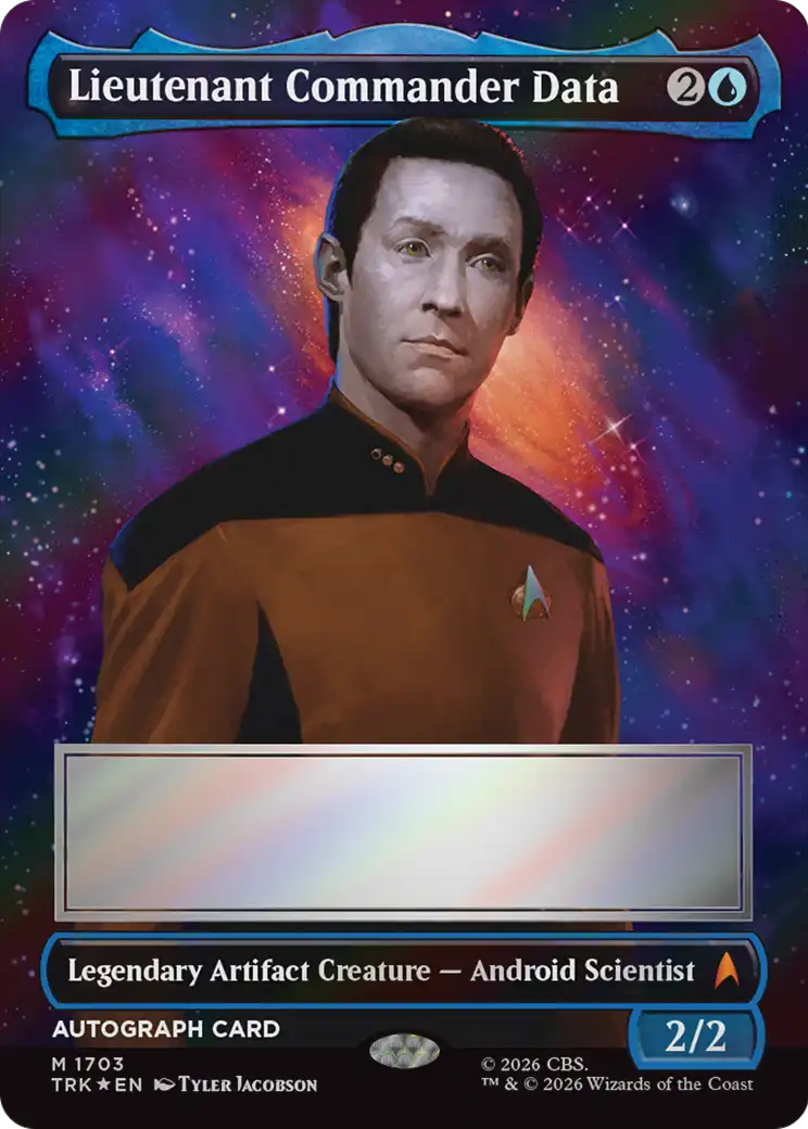 Lieutenant Commander Data (Borderless) (Signed) [Star Trek] | Total Play