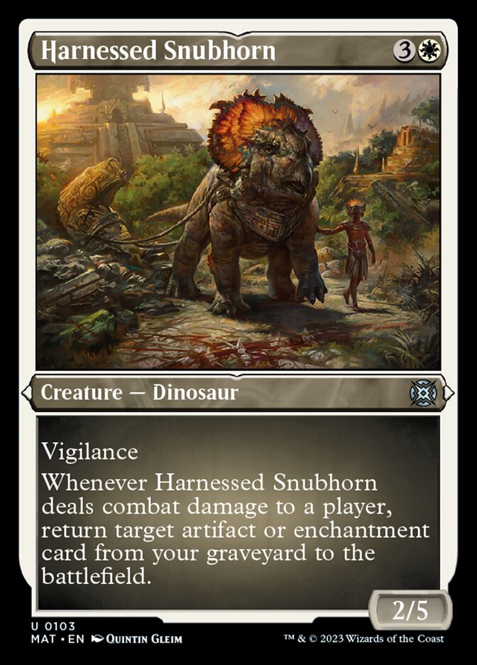 Harnessed Snubhorn (Foil Etched) [March of the Machine: The Aftermath] | Total Play