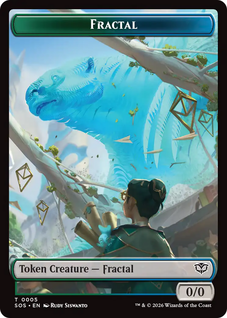 Boar // Fractal (0005) Double-Sided Token [Secrets of Strixhaven Commander Tokens] | Total Play