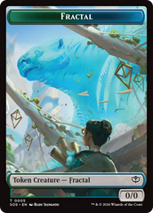 Boar // Fractal (0005) Double-Sided Token [Secrets of Strixhaven Commander Tokens] | Total Play