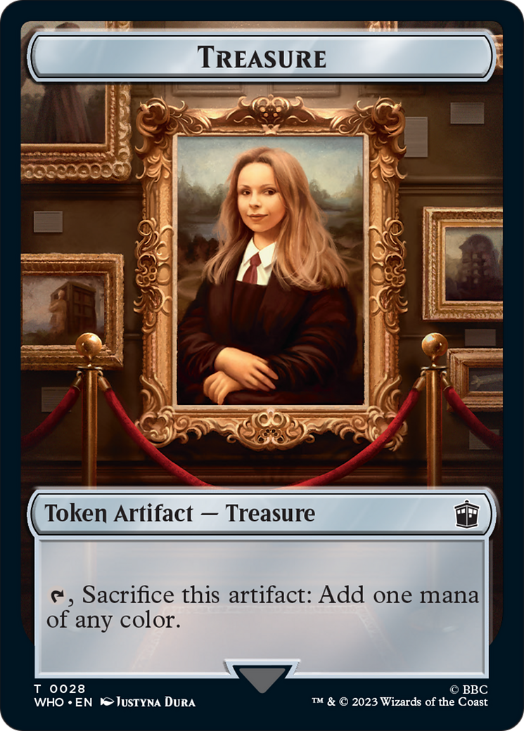 Warrior // Treasure (0028) Double-Sided Token [Doctor Who Tokens] | Total Play