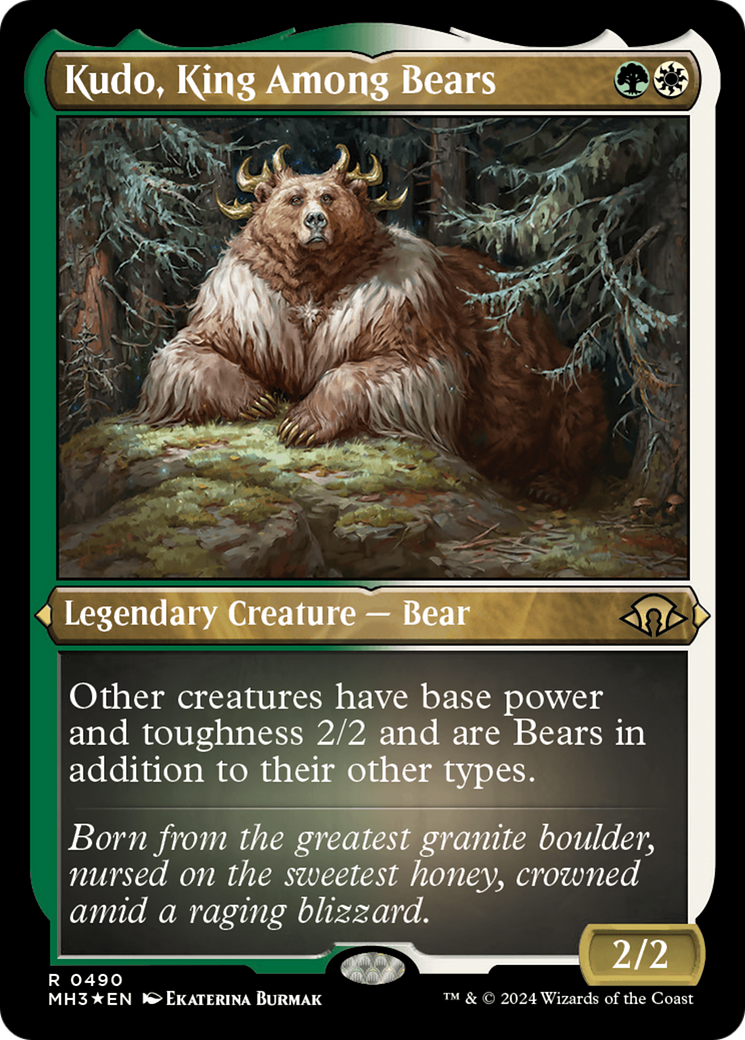 Kudo, King Among Bears (Foil Etched) [Modern Horizons 3] | Total Play