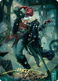 Tibalt, Cosmic Impostor Art Card (Gold-Stamped Signature) [Kaldheim Art Series] | Total Play