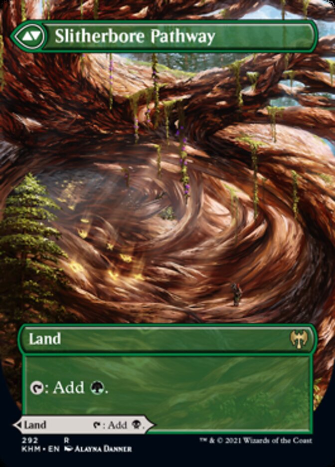 Darkbore Pathway // Slitherbore Pathway (Borderless Alternate Art) [Kaldheim] | Total Play