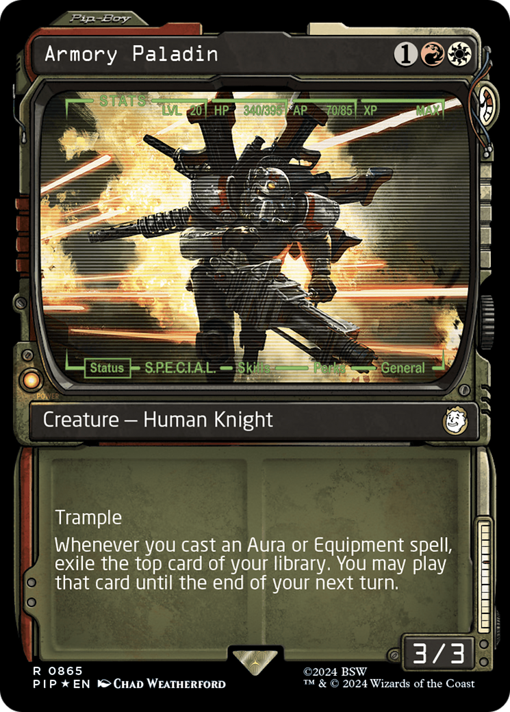 Armory Paladin (Showcase) (Surge Foil) [Fallout] | Total Play